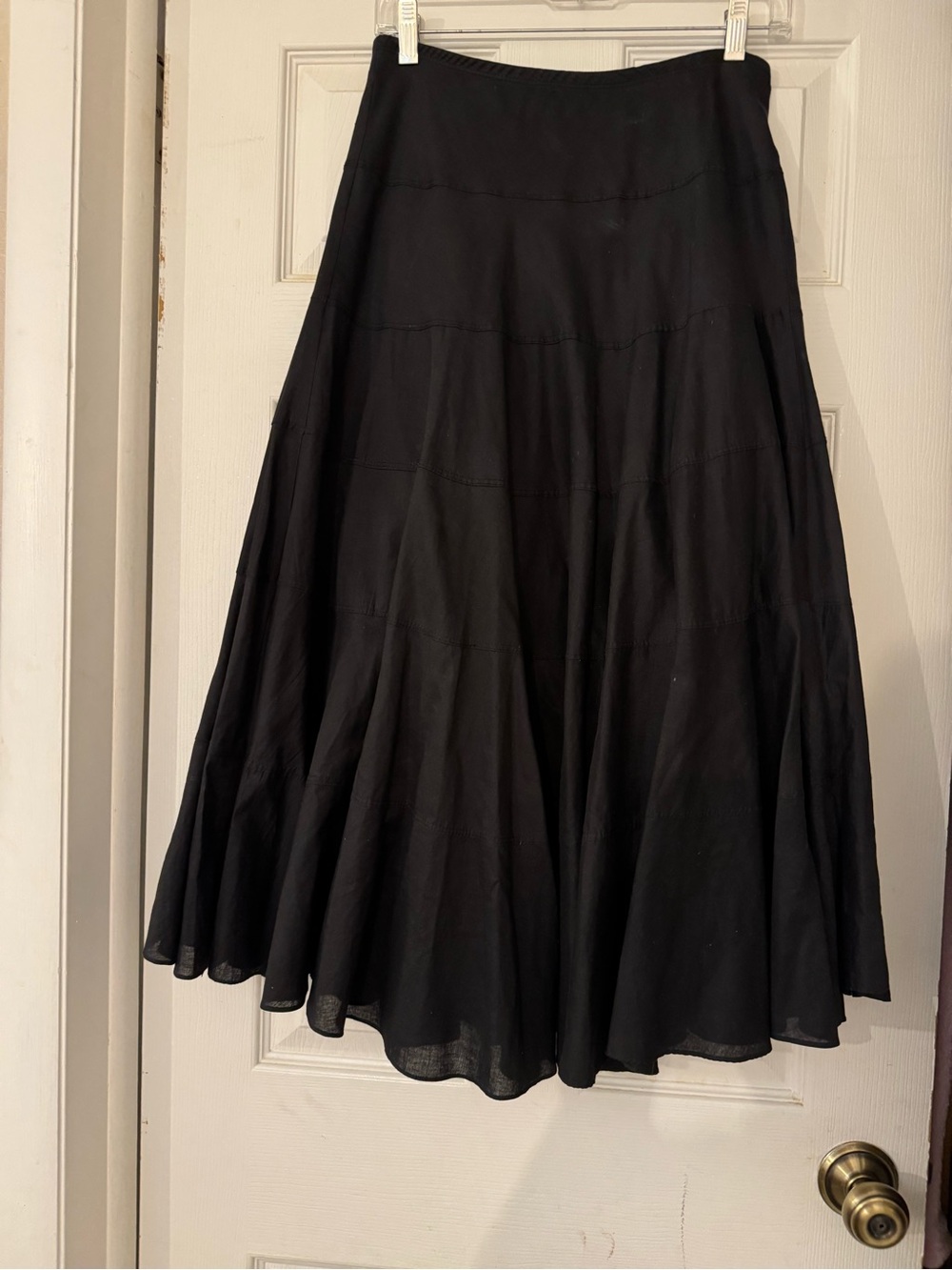 Vintage 90s Necessary Objects by Ady Gluck-Frankel Tiered Cotton Maxi Skirt XS